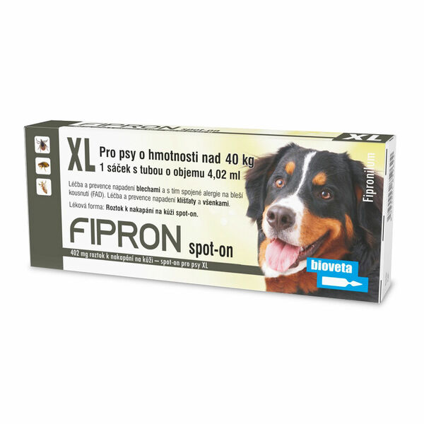BIOVETA Fipron 402 mg Spot-on Dog XL (pes nad 40 kg) porovnat ceny