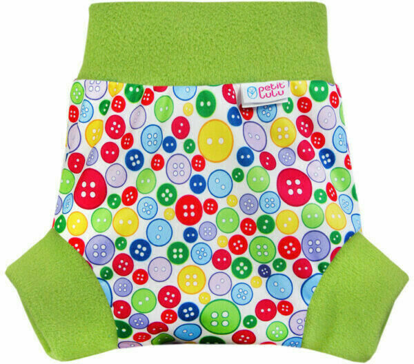Petit Lulu - pull-up svrchní kalhotky S, Sbírka knoflíků (zelený lem) porovnat ceny