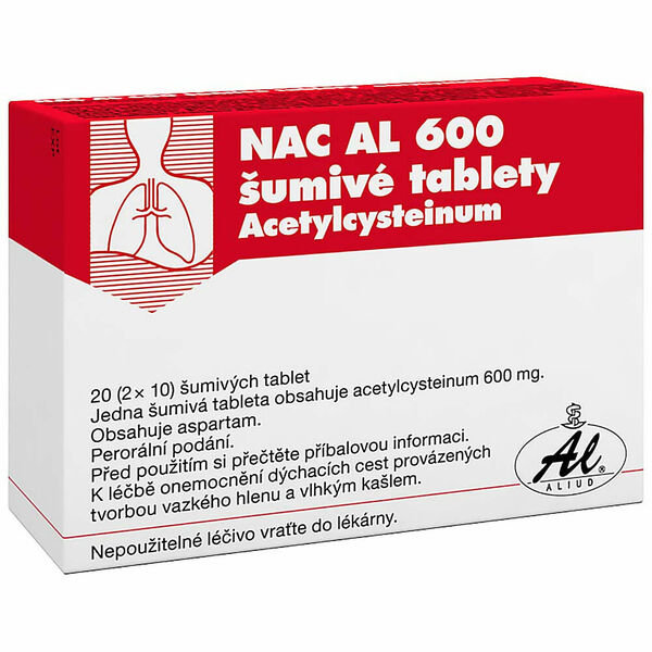 NAC AL 600 ŠUMIVÉ TABLETY  600 mg 20 tablet porovnat ceny