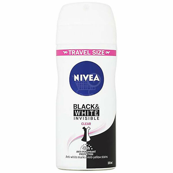 NIVEA Black & White Invisible Clear Sprej antiperspirant 100 ml porovnat ceny