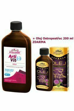Vitar Veterinae Artivit Sirup 500ml Ostrop.olej 200ml porovnat ceny