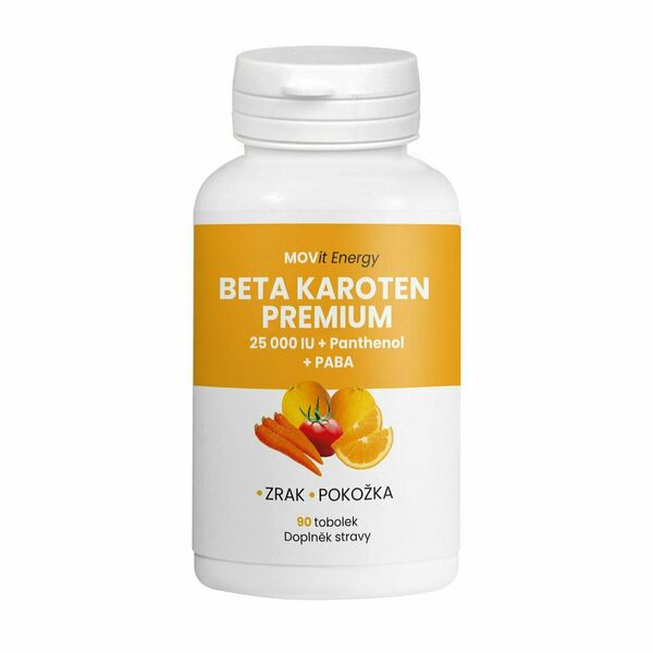 MOVit Energy Beta karoten PREMIUM 25 000 IU + Panthenol + PABA 90 tobolek porovnat ceny
