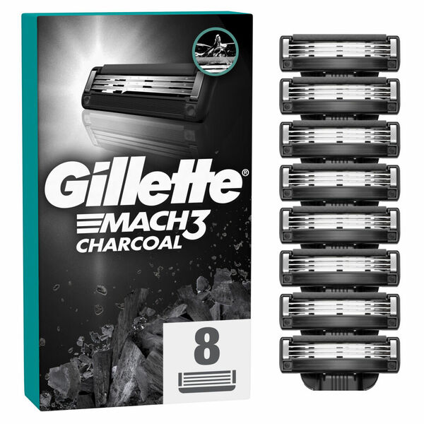 Gillette Mach3 Charcoal Náhradní hlavice do holicího strojku pro muže 8 ks porovnat ceny