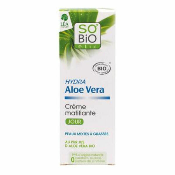 SO´BIO Bio Denní krém matující Aloe vera 50 ml porovnat ceny