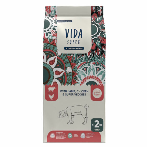 KRAFTIA Vida Super Dog Adult M/L Lamb&Chicken Granule pro psy 1 ks, Hmotnost balení: 2 kg porovnat ceny