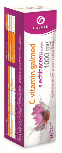 Galmed Vitamin C 1000mg s echinaceou 20 šumivých tablet porovnat ceny