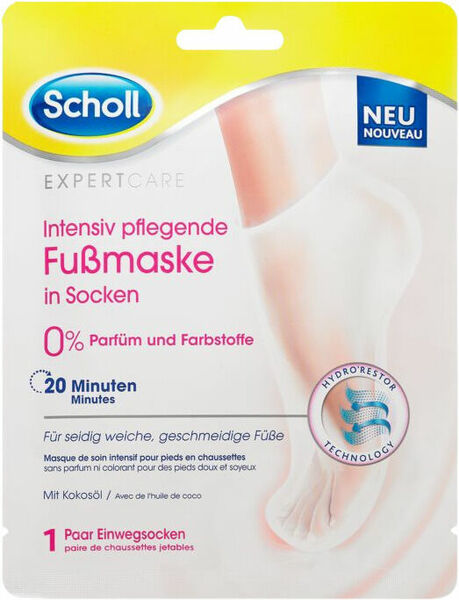 Scholl Expert Care Vyživující maska na nohy s kokosovým olejem 1 pár porovnat ceny