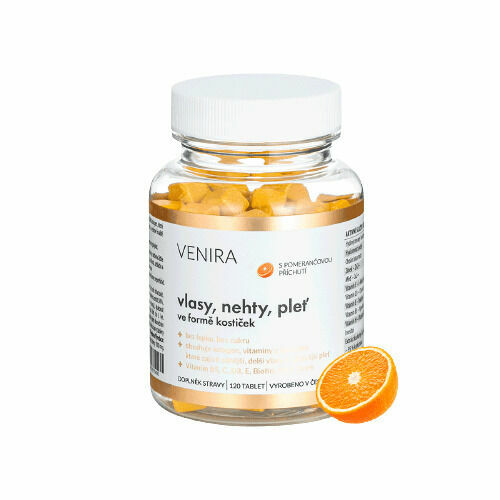 Venira Vlasy, nehty, pleť ve formě kostiček Pomeranč 120ks porovnat ceny