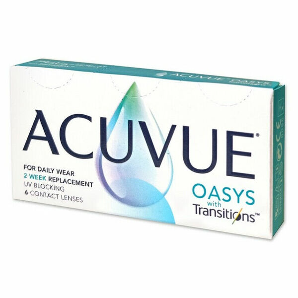 JOHNSON & JOHNSON Acuvue oasys with transitions dvoutýdenní 6 čoček, Počet dioptrií: +4,25, Průměr: 14,0, Zakřivení: 8,4, Počet kusů v balení: 6 ks porovnání ceny