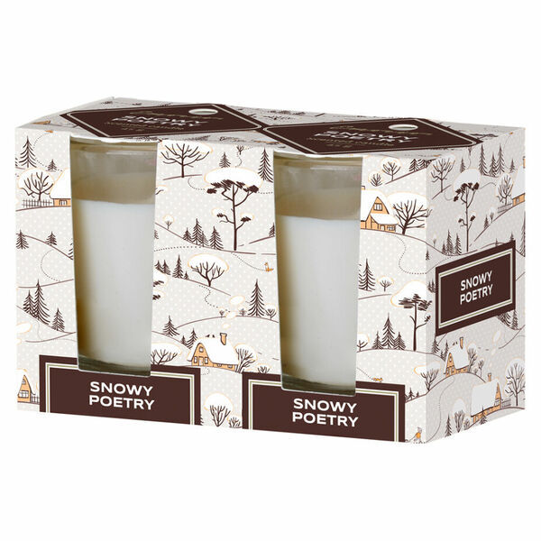 Z-TRADE Emocio Svíčka votivní ve skle v krabičce Snowy Poetry - Snowflakes 2 kusy porovnat ceny