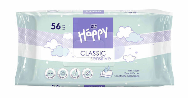 Bella Happy  Happy Classic Sensitive čistící ubrousky á 56ks porovnat ceny