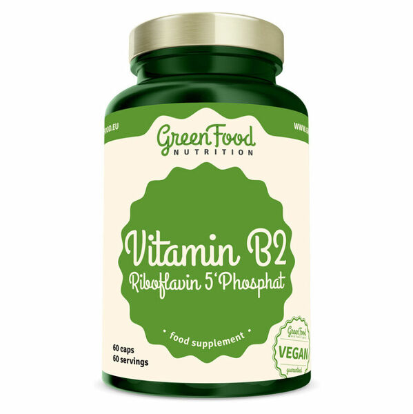 GREENFOOD NUTRITION Vitamin B2 riboflavin 5'phosphat 60 kapslí porovnat ceny