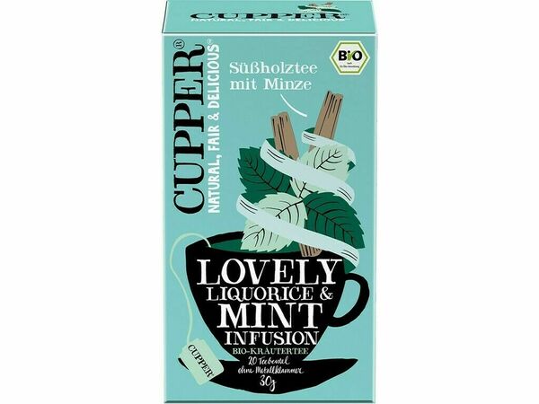 Cupper Bio bylinný čaj Lékořice Máta 20 x 1.5 g porovnat ceny