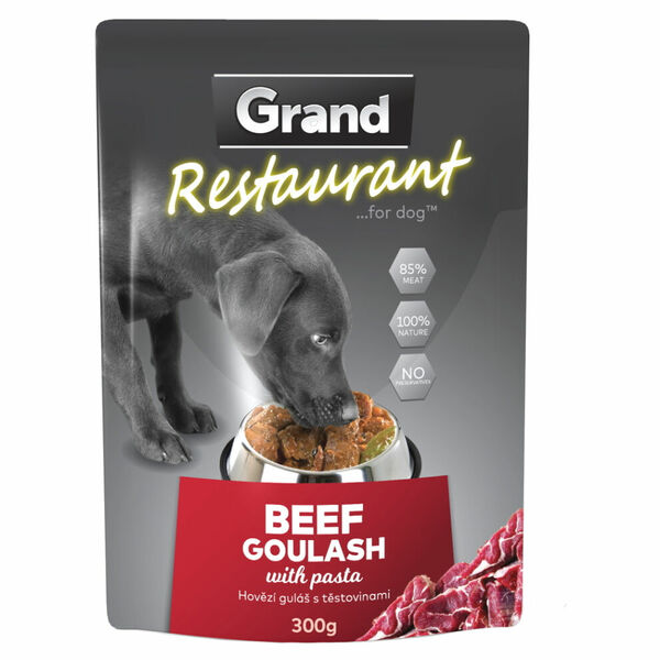 GRAND Restaurant hovězí guláš kapsa pro psy 300 g porovnat ceny