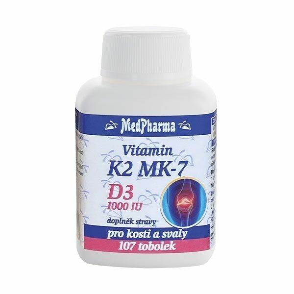 MedPharma Vitamin K2 MK-7+D3 1000 IU 107 tobolek porovnat ceny