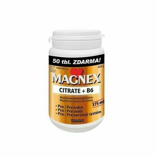 Magnex citrate 375 mg+B6 tbl.100+50 porovnat ceny