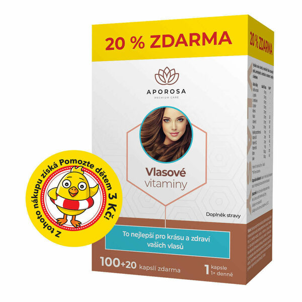 APOROSA premium Vlasové vitaminy 120 kapslí porovnat ceny