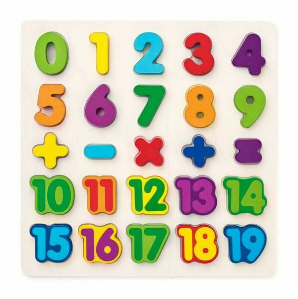 WOODY Puzzle - číslice na desce 26ks porovnat ceny