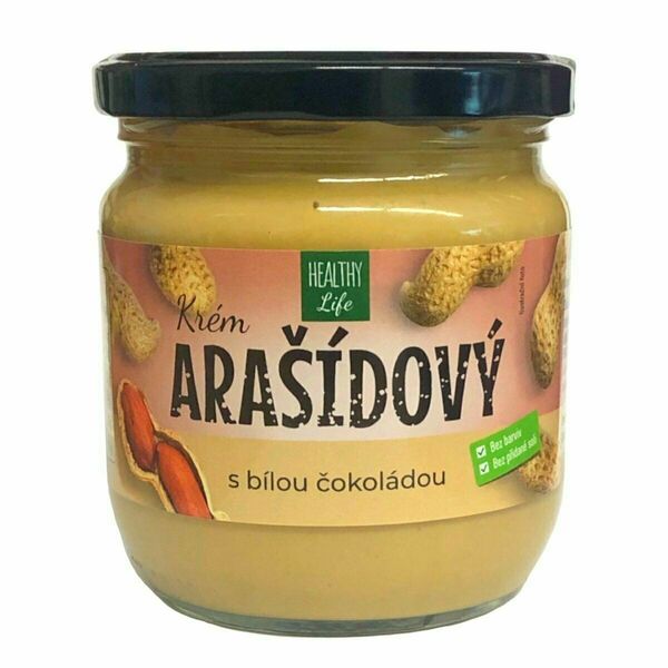 Healthy Life Arašídový krém s bílou čokoládou 400g porovnat ceny