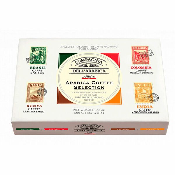 CORSINI Arabica Coffee Selection Paper Gift mlétá káva 4x 125 g porovnat ceny