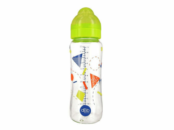 dBb skleněná lahvička Geometrie savička 4+měs. zelená 330ml porovnat ceny