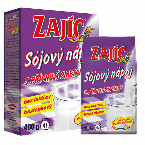 Sójový nápoj Zajíc s příchutí smetany sáček 400g DOYPACK porovnat ceny