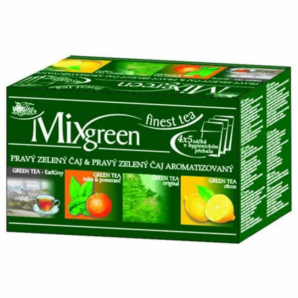 MIX GREEN pravý zelený čaj & pravý zelený čaj aromatizovaný porcovaný 20 x 1,75 g porovnat ceny