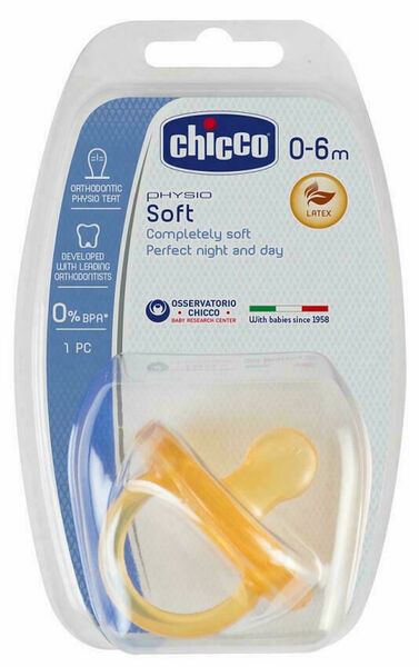 Chicco Šidítko Physio Soft celokaučukové 0-6m porovnat ceny