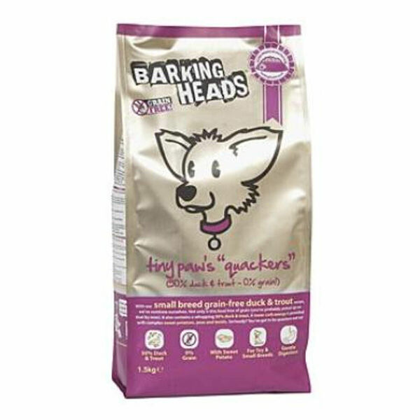 BARKING HEADS Tiny Paws Quackers GRAIN FREE 1,5 kg porovnat ceny