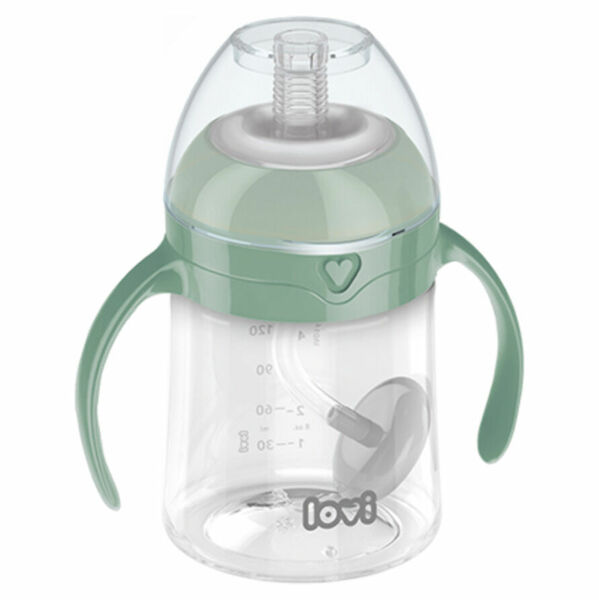 LOVI První hrneček se slámkou a závažím zelený 150 ml porovnat ceny