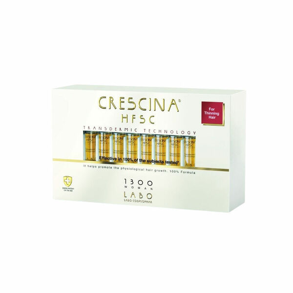 Crescina HFSC 1300 Transdermic Ampule proti vypadávání vlasů pro ženy, pokročilé stádium 20 ampulí porovnat ceny