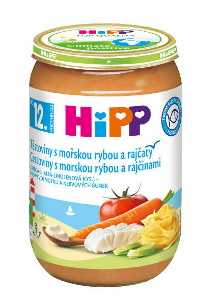 HiPP MENU Těstoviny s mořskou rybou a rajčaty 220 g porovnat ceny