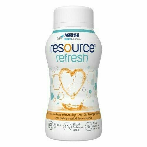 RESOURCE REFRESH PŘÍCHUŤ BROSKVOVO-MÁTOVÉHO ČAJE perorální roztok 4X200ML porovnat ceny