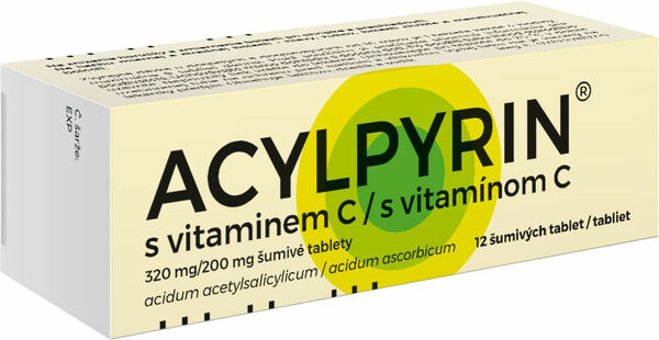 Acylpyrin s vitaminem C 320mg/200mg 12 šumivých tablet porovnat ceny