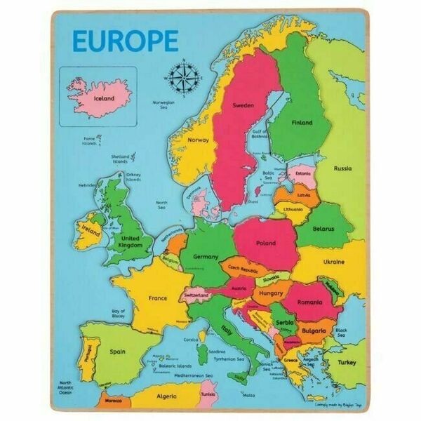 Bigjigs Toys Dřevěné puzzle mapa Evropy 25dílků porovnat ceny