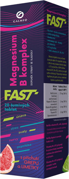 Magnesium B komplex FAST Galmed eff.tbl.20 porovnat ceny