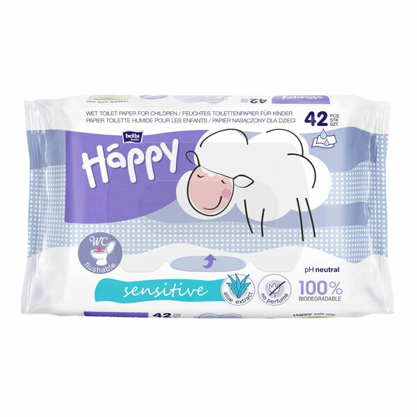 Bella Baby Happy vlhčený toaletní papír sensitive 42 ks porovnat ceny