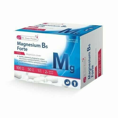 Dr.candy Pharma Magnesium B6 Forte Tbl.50x100mg porovnat ceny