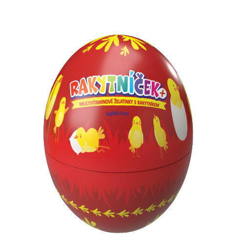 Rakytníček+ RAKYTNÍČEK+ multivitaminové želatinky 50 ks - Velikonoční vejce červené 50 ks porovnat ceny