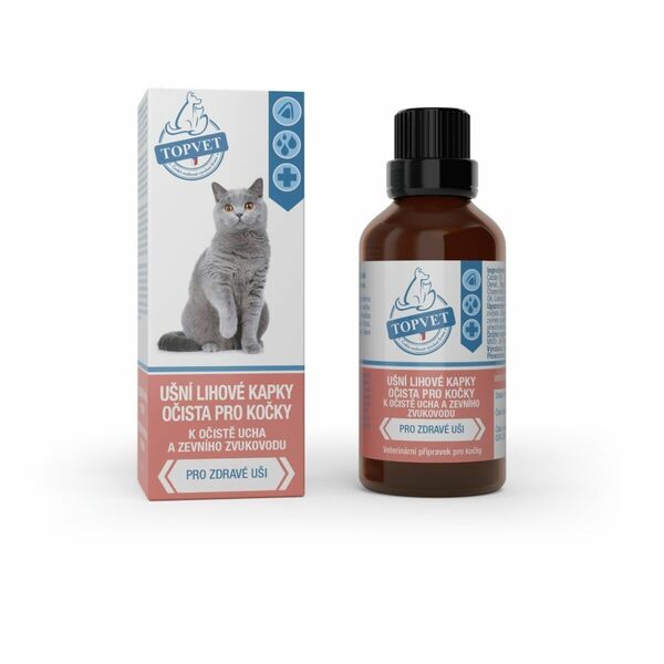 Topvet Ušní lihové kapky OČISTA pro kočky 50 ml porovnat ceny