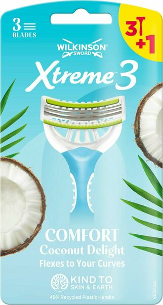 Wilkinson Sword Xtreme3 Sensitive Comfort Coconut dámský jednorázový holicí strojek 4 ks porovnat ceny