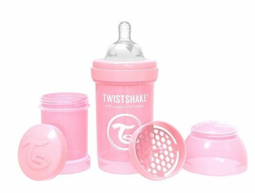 Twistshake  Kojenecká láhev Anti-Colic 180ml (dudl.S) Pastelově růžová porovnat ceny
