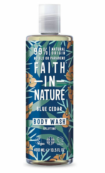 Faith in Nature Sprchový gel Modrý cedr MAXI 400 ml porovnat ceny