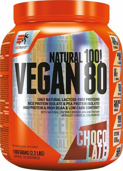 Extrifit Vegan 80 čokoláda 1000g porovnat ceny
