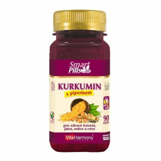 VITAHARMONY Kurkumin s piperinem 90 kapslí porovnat ceny