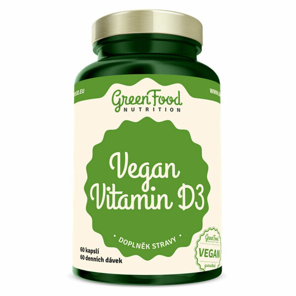 GREENFOOD NUTRITION Vegan vitamin D3 60 kapslí porovnat ceny