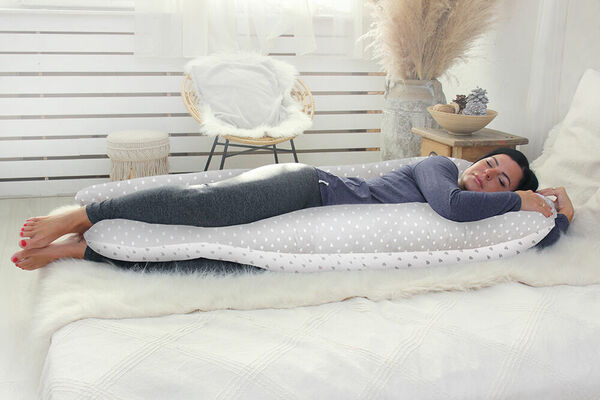 Scamp Těhotenský polštář tvar U 75x135 cm Little Heart Grey porovnat ceny