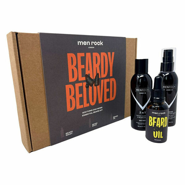 MEN ROCK LONDON Dárková sada péče o vousy Oak Moss Balzám na vousy 100 ml + Mýdlo na vousy 100 ml + Olej na vousy 30 ml porovnat ceny