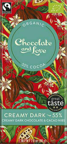Chocolate and Love Creamy Dark 55%, BIO čokoláda 80g porovnat ceny