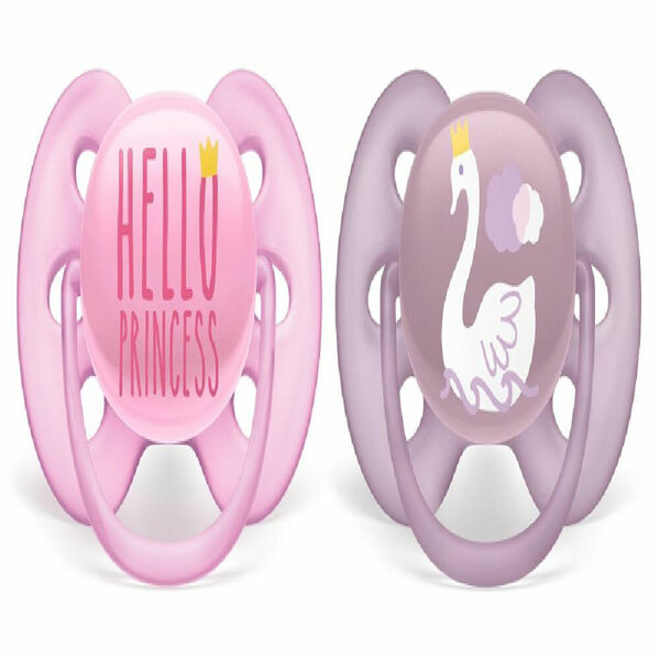 PHILIPS AVENT Šidítko Ultrasoft Text 6-18m dívka 2 ks porovnat ceny